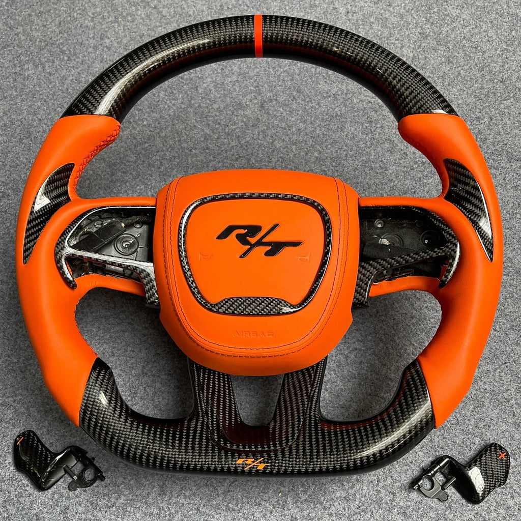 2015–2023 Dodge Charger, Challenger & Durango Custom Carbon Fiber Steering Wheel