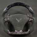 Chevrolet C6 Corvette Forged Carbon Fiber LED Steering Wheel – Purple Flake | Alcantara