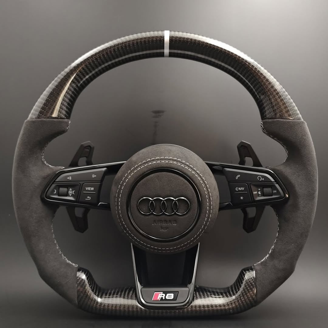 Audi R8 Style Carbon Fiber Steering Wheel