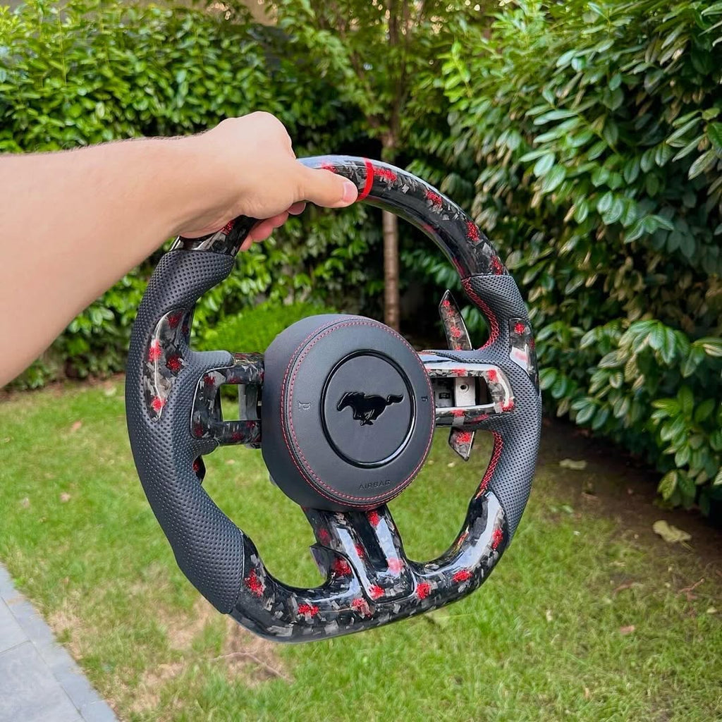 2015–2023 Ford Mustang Carbon Fiber Steering Wheel