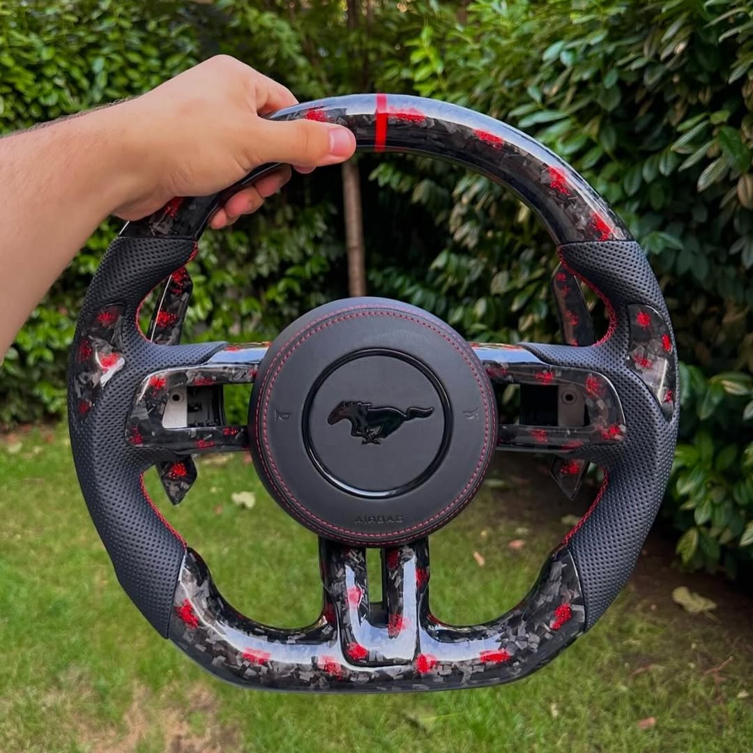2015–2023 Ford Mustang Carbon Fiber Steering Wheel