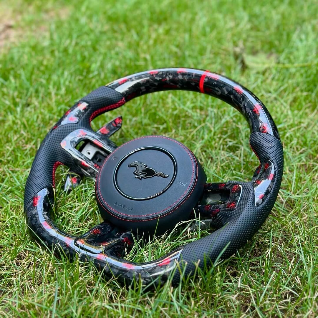 2015–2023 Ford Mustang Carbon Fiber Steering Wheel