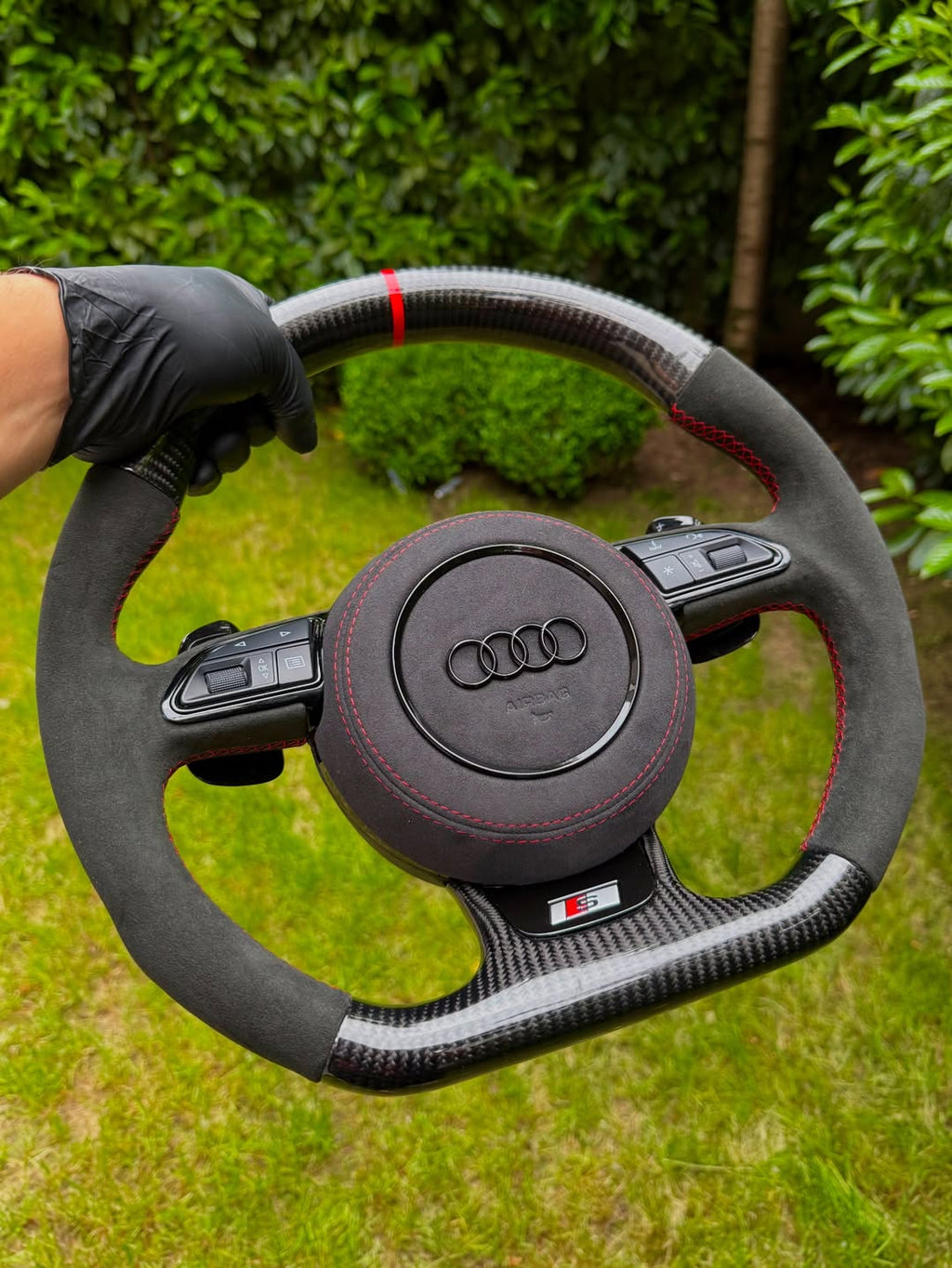 Audi S Line Carbon Fiber Steering Wheel