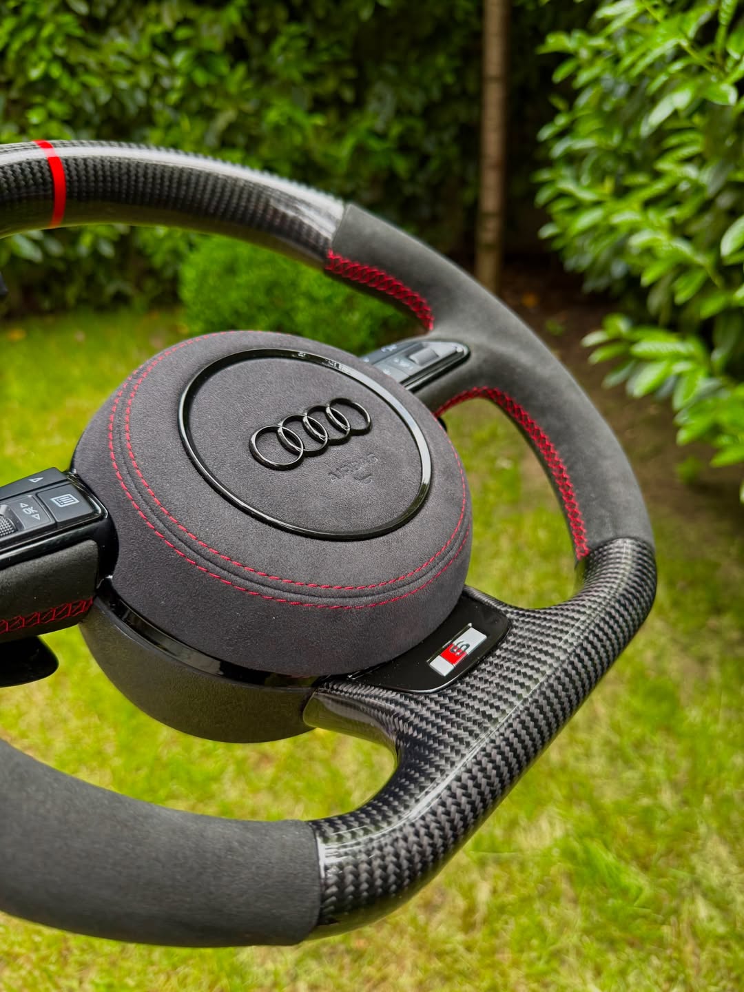 Audi S Line Carbon Fiber Steering Wheel