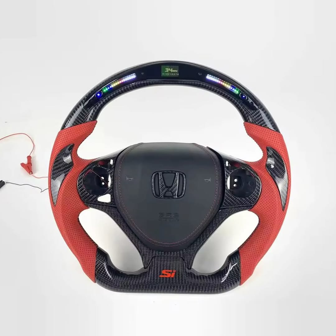 9th Gen Honda Civic LED Display Custom Carbon Fiber Steering Wheel