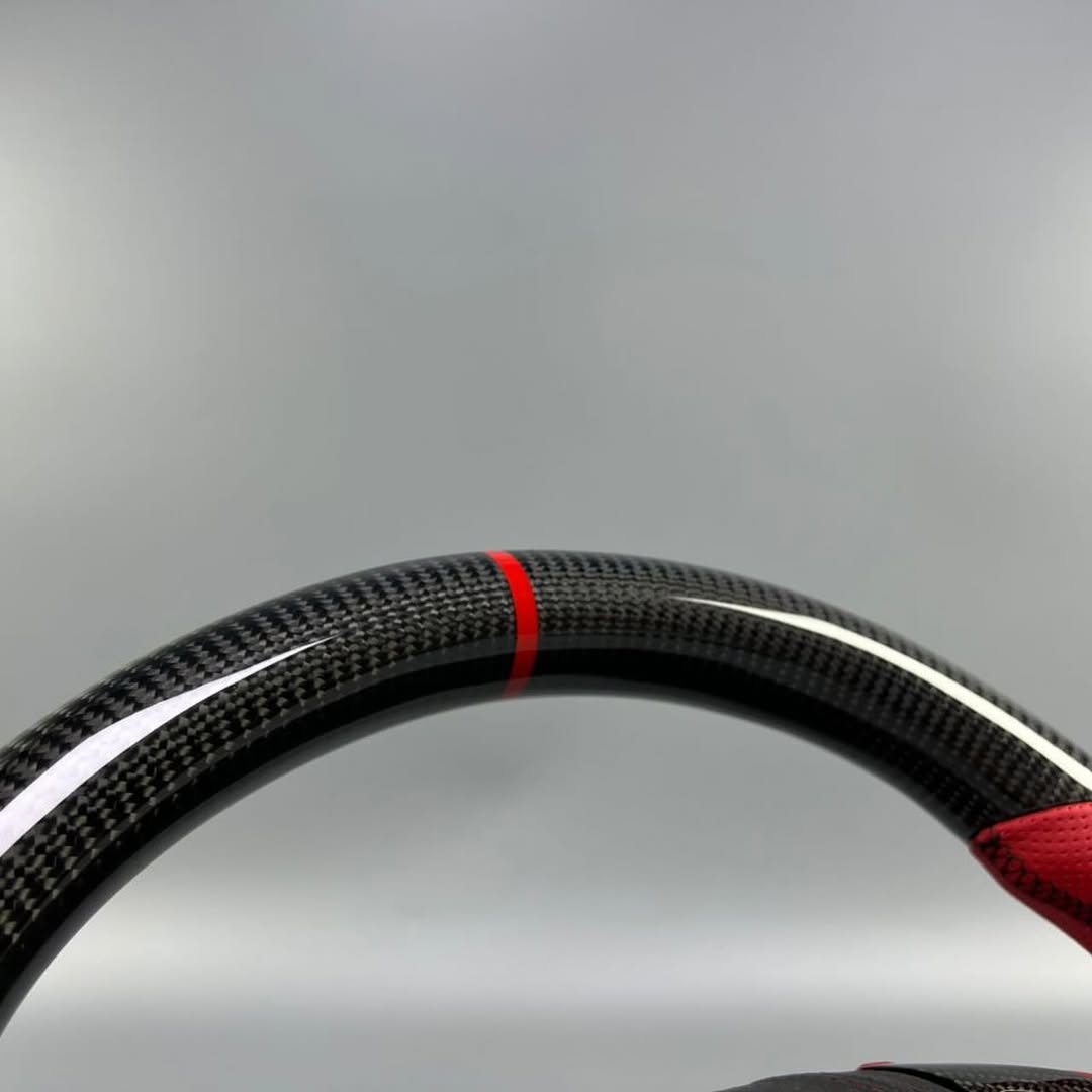 7th Gen Honda Accord Carbon Fiber Steering Wheel With Custom Airbag Cover