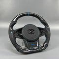 Toyota GR Supra Custom Carbon Fiber Steering Wheel With Genuine Leather