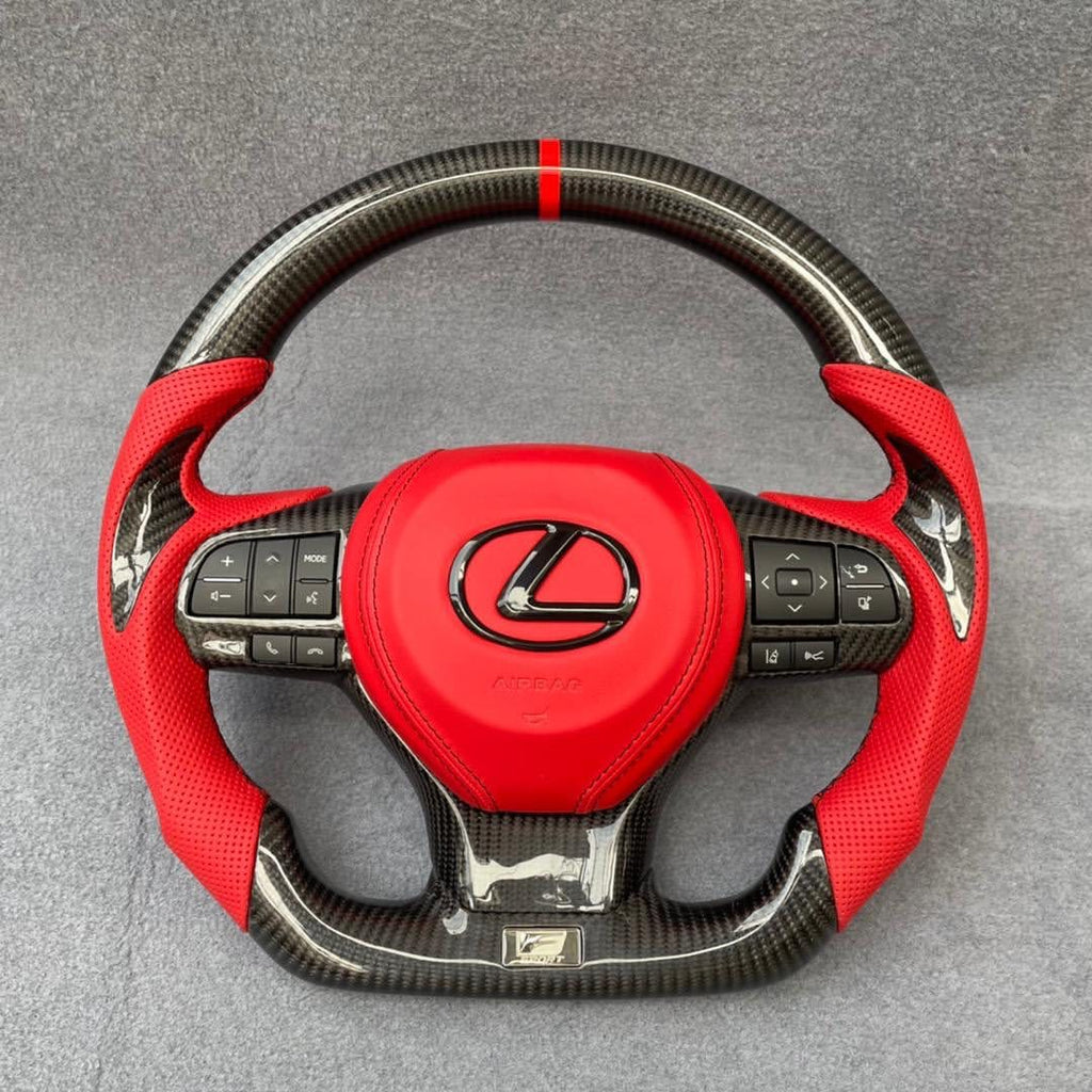 Lexus GS 2016+ Carbon Fiber / Leather Steering Wheel
