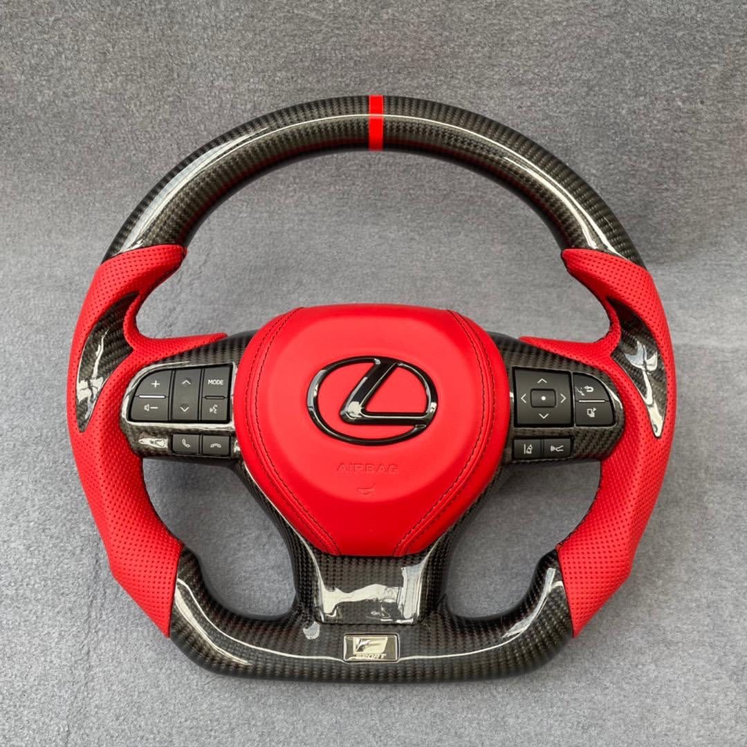 Lexus GS 2016+ Carbon Fiber / Leather Steering Wheel