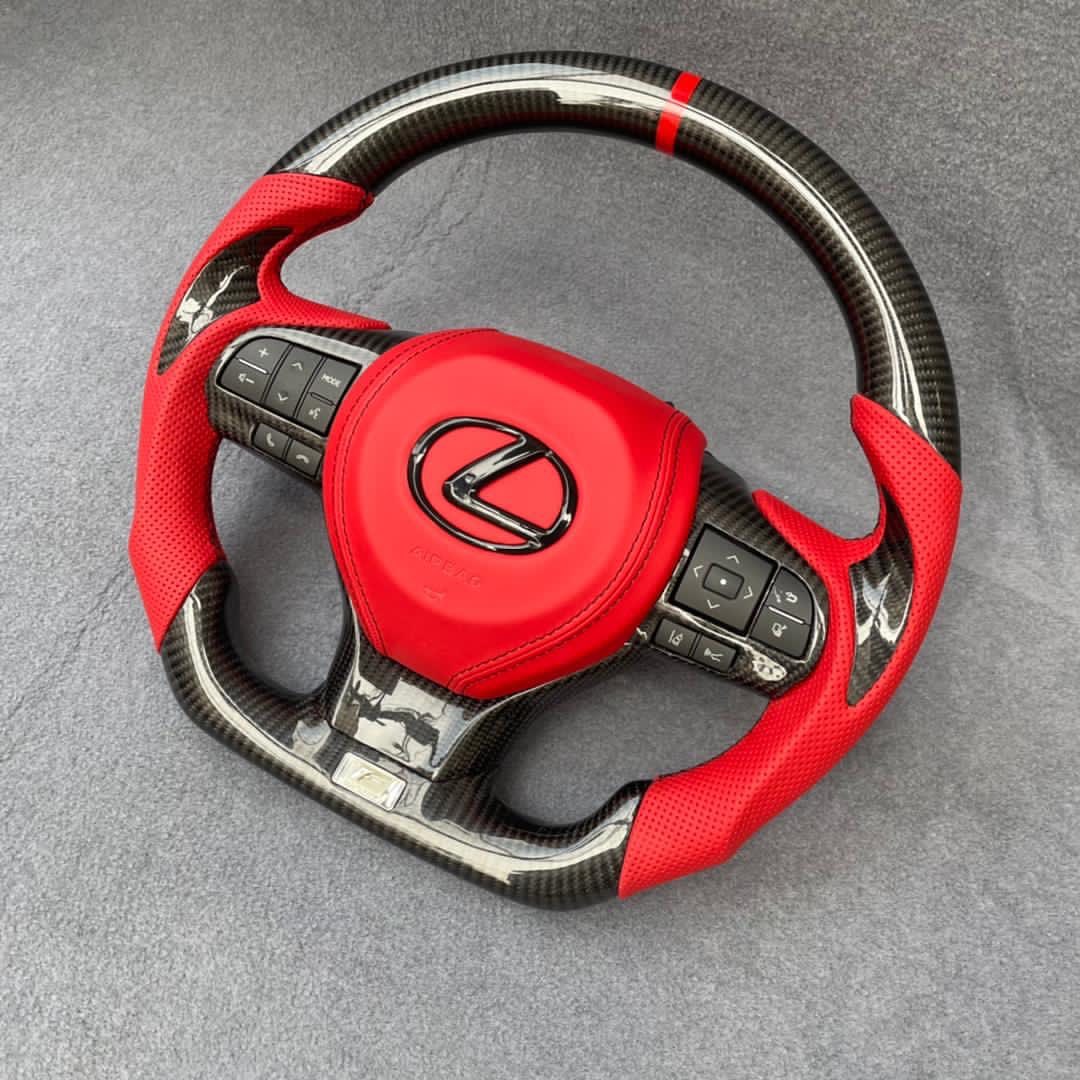 Lexus GS 2016+ Carbon Fiber / Leather Steering Wheel