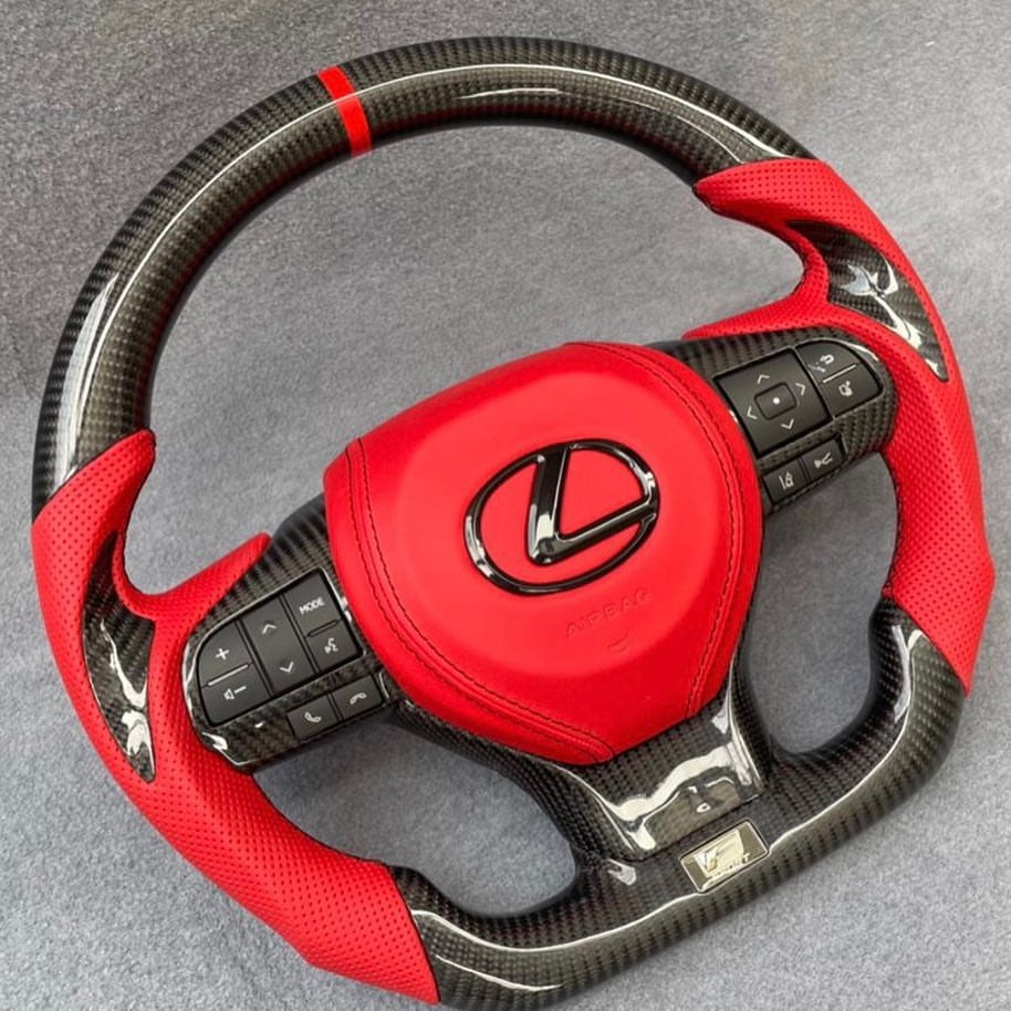 Lexus GS 2016+ Carbon Fiber / Leather Steering Wheel