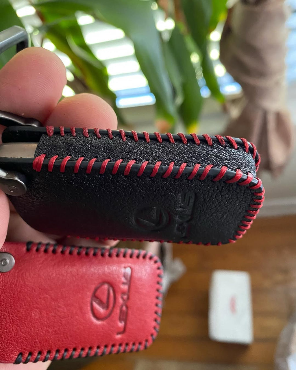Special Made Lexus Key Fob Case – Red & Black Stitching