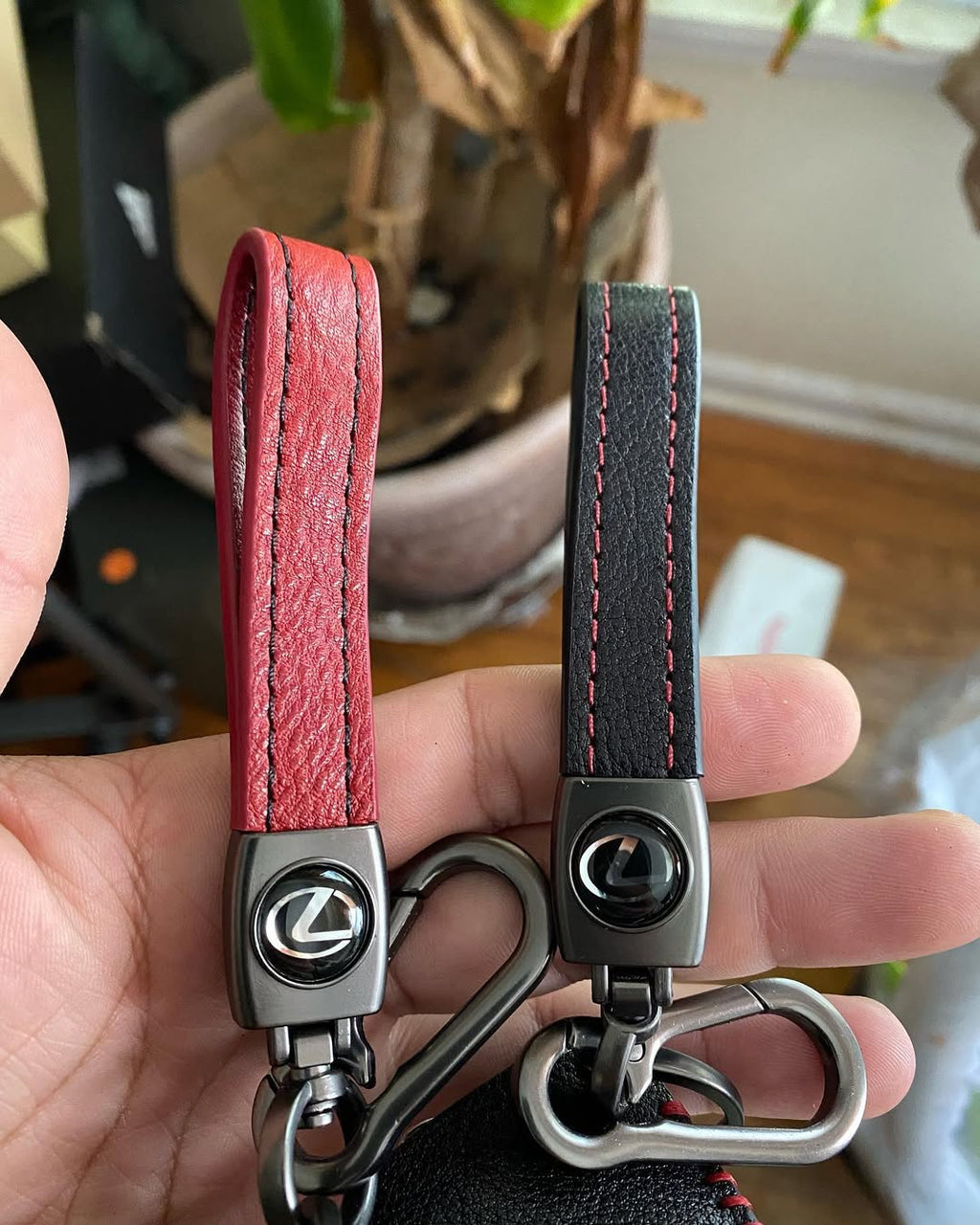 Special Made Lexus Key Fob Case – Red & Black Stitching
