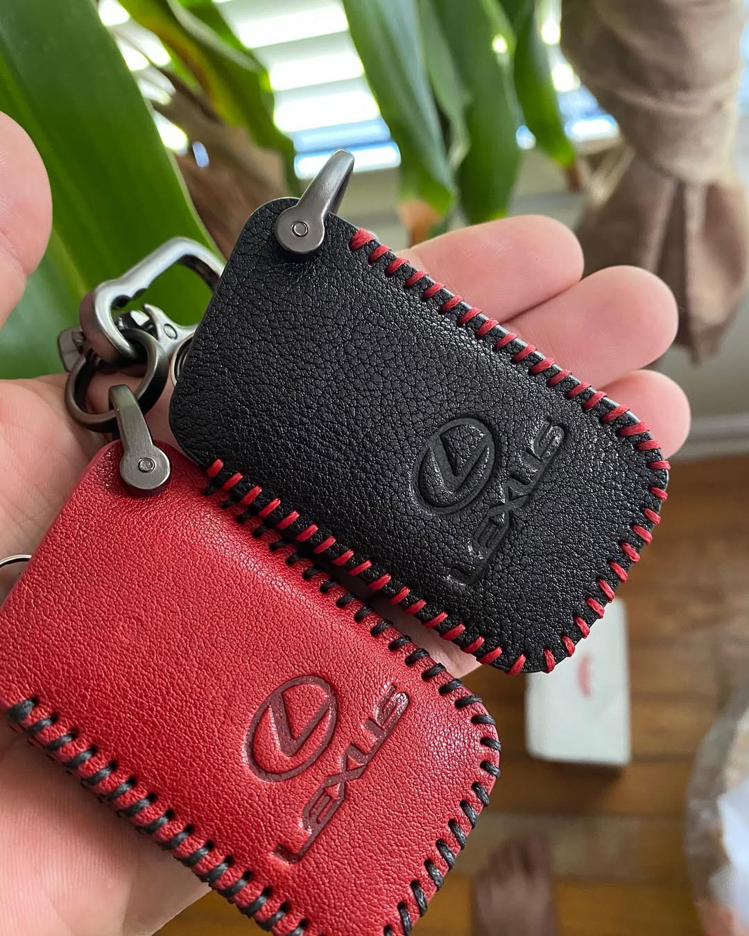 Special Made Lexus Key Fob Case – Red & Black Stitching