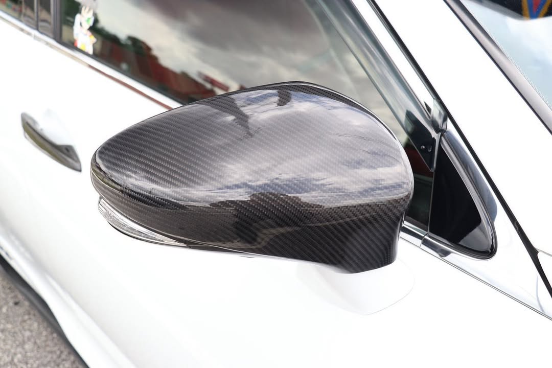 Replacement Carbon Fiber Mirror Covers – Fits Lexus IS (3IS), GS (4GS), RC & More