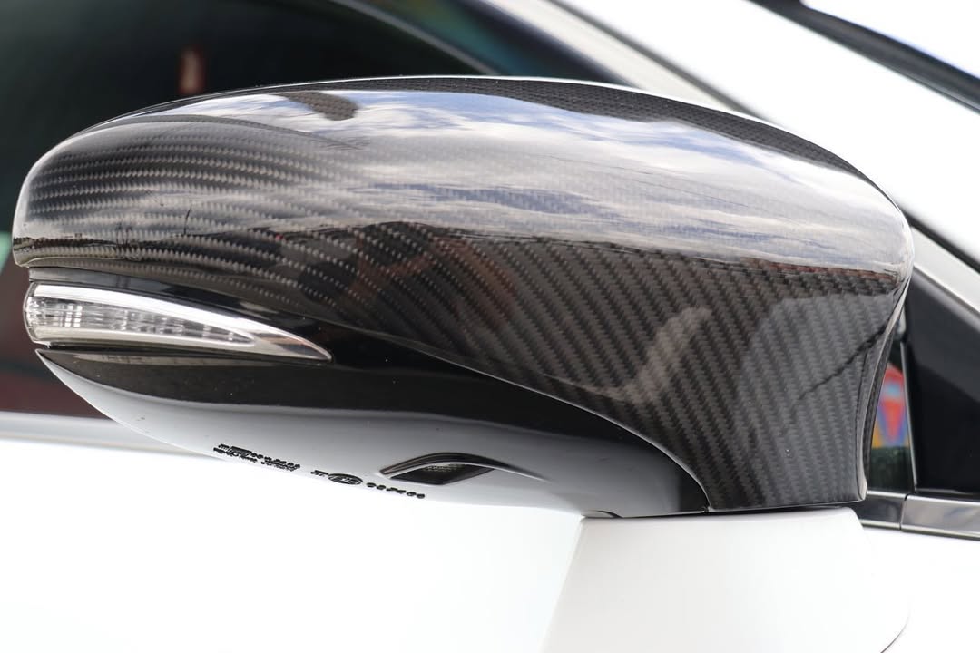 Replacement Carbon Fiber Mirror Covers – Fits Lexus IS (3IS), GS (4GS), RC & More