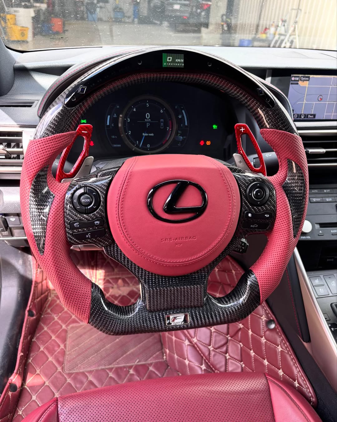 Lexus IS350 Carbon Fiber LED Steering Wheel