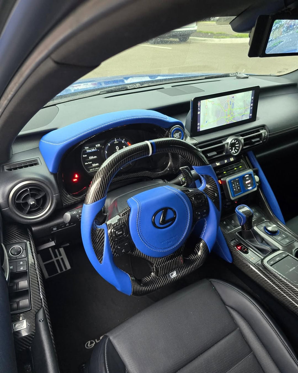 Lexus IS350 Custom Carbon Fiber LED Steering Wheel – Premium OEM+ Upgrade